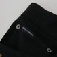 Elegant Black Cotton Blend Denim Pants