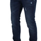 Chic Blue Washed Denim Pants