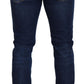 Chic Blue Washed Denim Pants