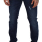 Chic Blue Washed Denim Pants