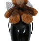 Teddy Bear Gold Crystal  Crown Tiara Diadem Hair Band