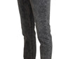 Elegant Gray Washed Denim Pants