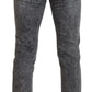 Elegant Gray Washed Denim Pants