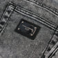 Elegant Gray Washed Denim Pants