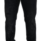 Chic Black Washed Denim Pants