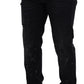 Chic Black Washed Denim Pants