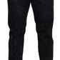 Chic Black Washed Denim Pants