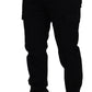 Sleek Black Jogger Pants - Italian Craftsmanship