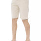 Beige Cotton Men Bermuda Short