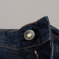 Chic Blue Washed Denim Pants for Men