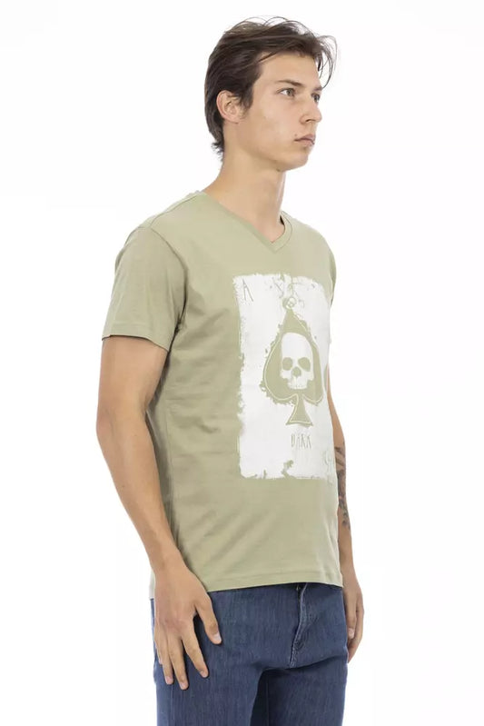 Green Cotton Men's T-Shirt