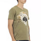 Green Cotton Men T-Shirt