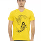 Yellow Cotton Men T-Shirt