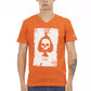 Orange Cotton Men T-Shirt