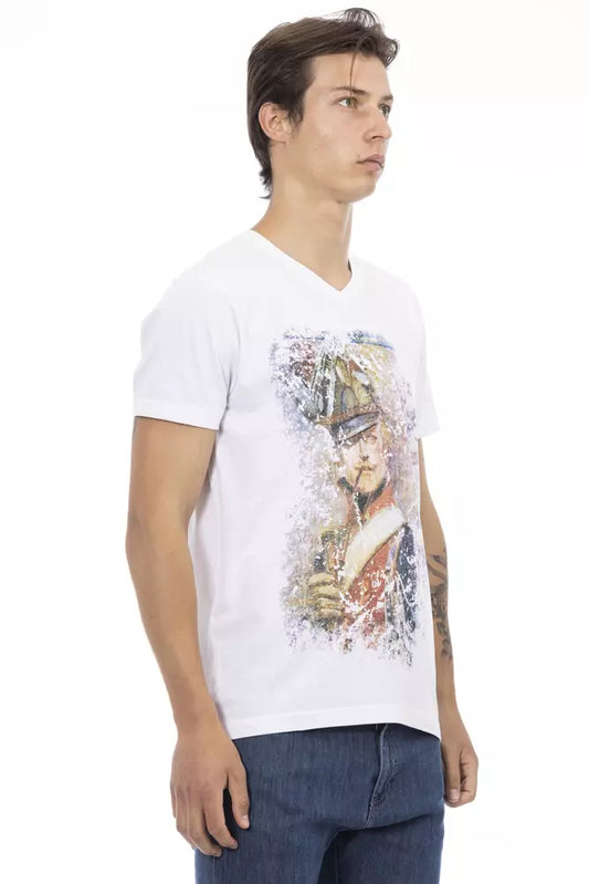 White Cotton Mens TShirt