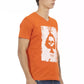Orange Cotton Men T-Shirt