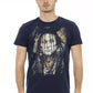 Blue Cotton Men T-Shirt