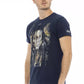 Blue Cotton Men T-Shirt