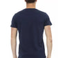Blue Cotton Men T-Shirt