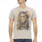 Beige Cotton Men T-Shirt