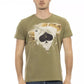 Green Cotton Men T-Shirt