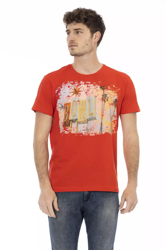 Red Cotton Men T-Shirt