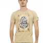Beige Cotton Men T-Shirt