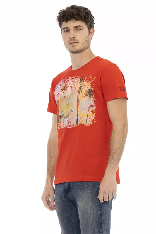 Red Cotton Men T-Shirt