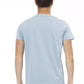 Light Blue Cotton Men T-Shirt