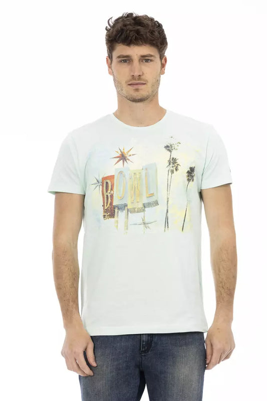 Light Blue Cotton Men's T-Shirt