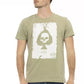 Green Cotton Men T-Shirt