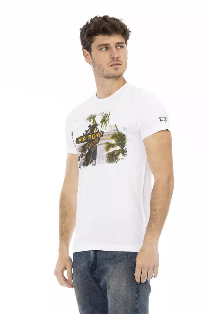 White Cotton Men's T-Shirt