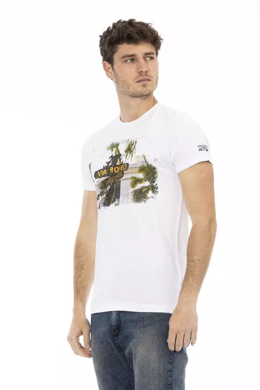 White Cotton Men's T-Shirt