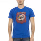 Blue Cotton Men T-Shirt