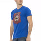 Blue Cotton Men T-Shirt
