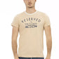 Beige Cotton Men T-Shirt