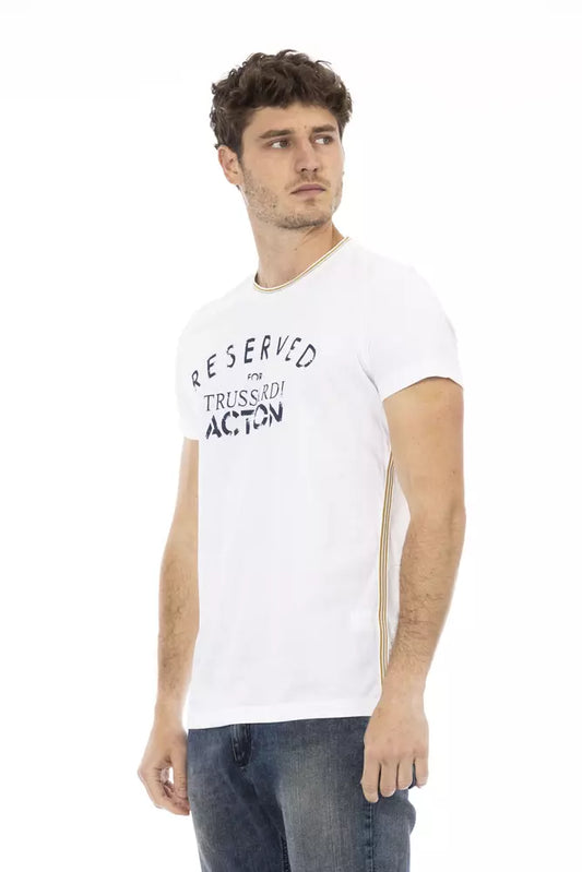 White Cotton Men T-Shirt