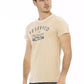 Beige Cotton Men T-Shirt