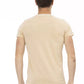 Beige Cotton Men T-Shirt
