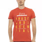 Orange Cotton Men T-Shirt
