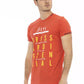 Orange Cotton Men T-Shirt