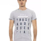 Gray Cotton Men T-Shirt