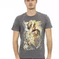 Gray Cotton Men T-Shirt