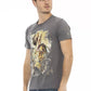 Gray Cotton Men T-Shirt