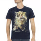 Blue Cotton Men T-Shirt
