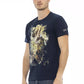Blue Cotton Men T-Shirt