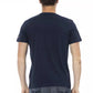 Blue Cotton Men T-Shirt