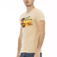 Beige Cotton Men T-Shirt