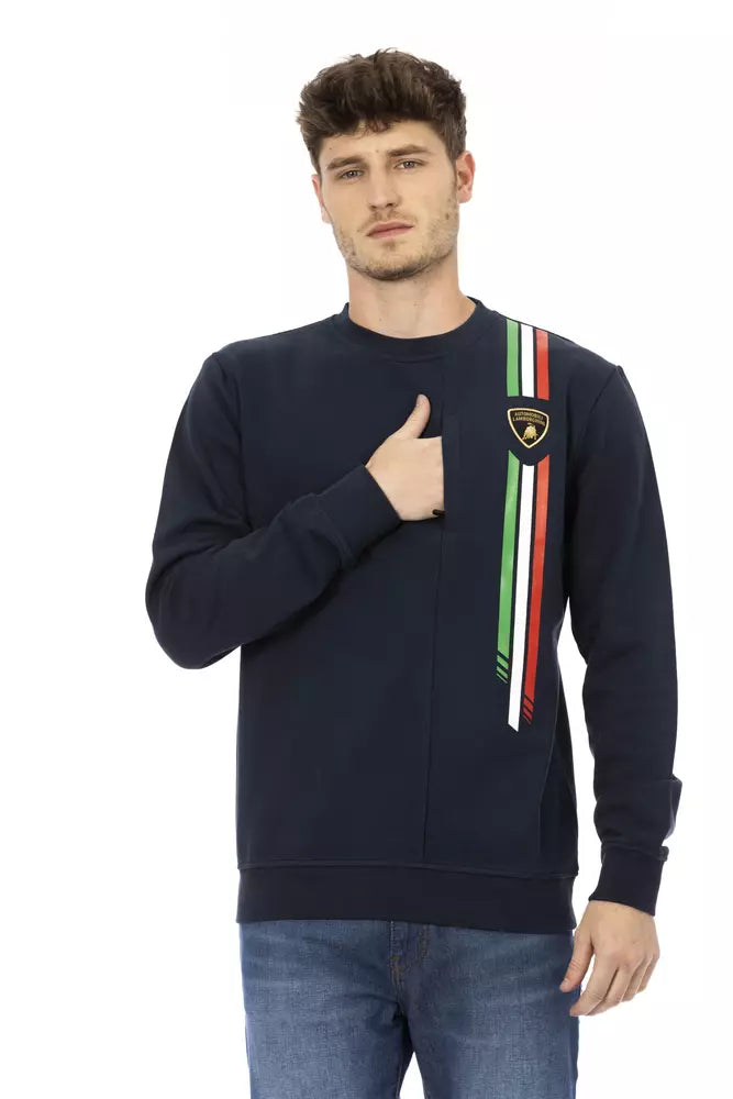 Blue Cotton Men's Sweater