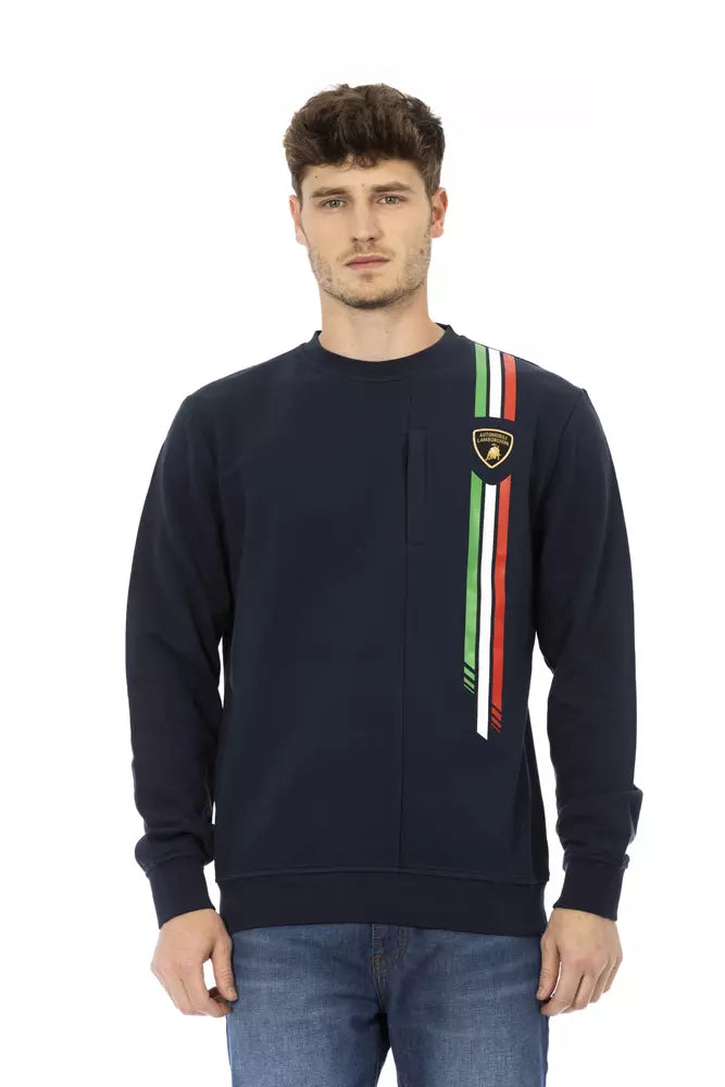 Blue Cotton Men's Sweater